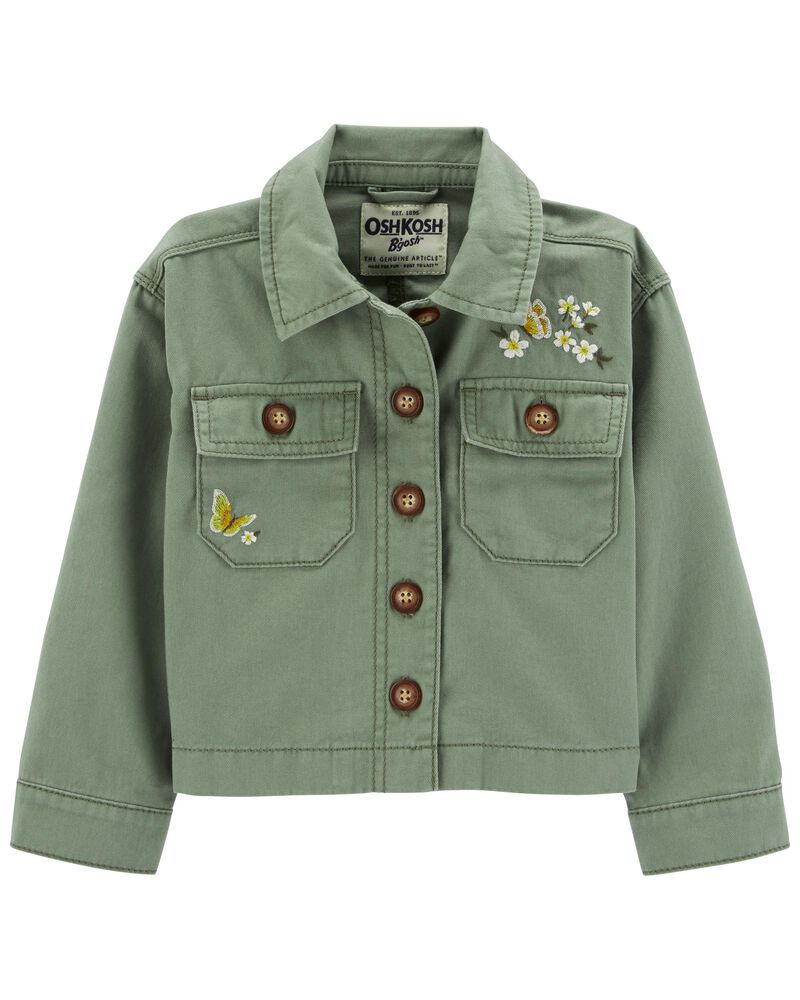 Green Toddler Embroidered Twill Jacket | carters.com