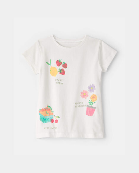 toddler girl the very hungry caterpillar™ floral fruit graphic tee - white