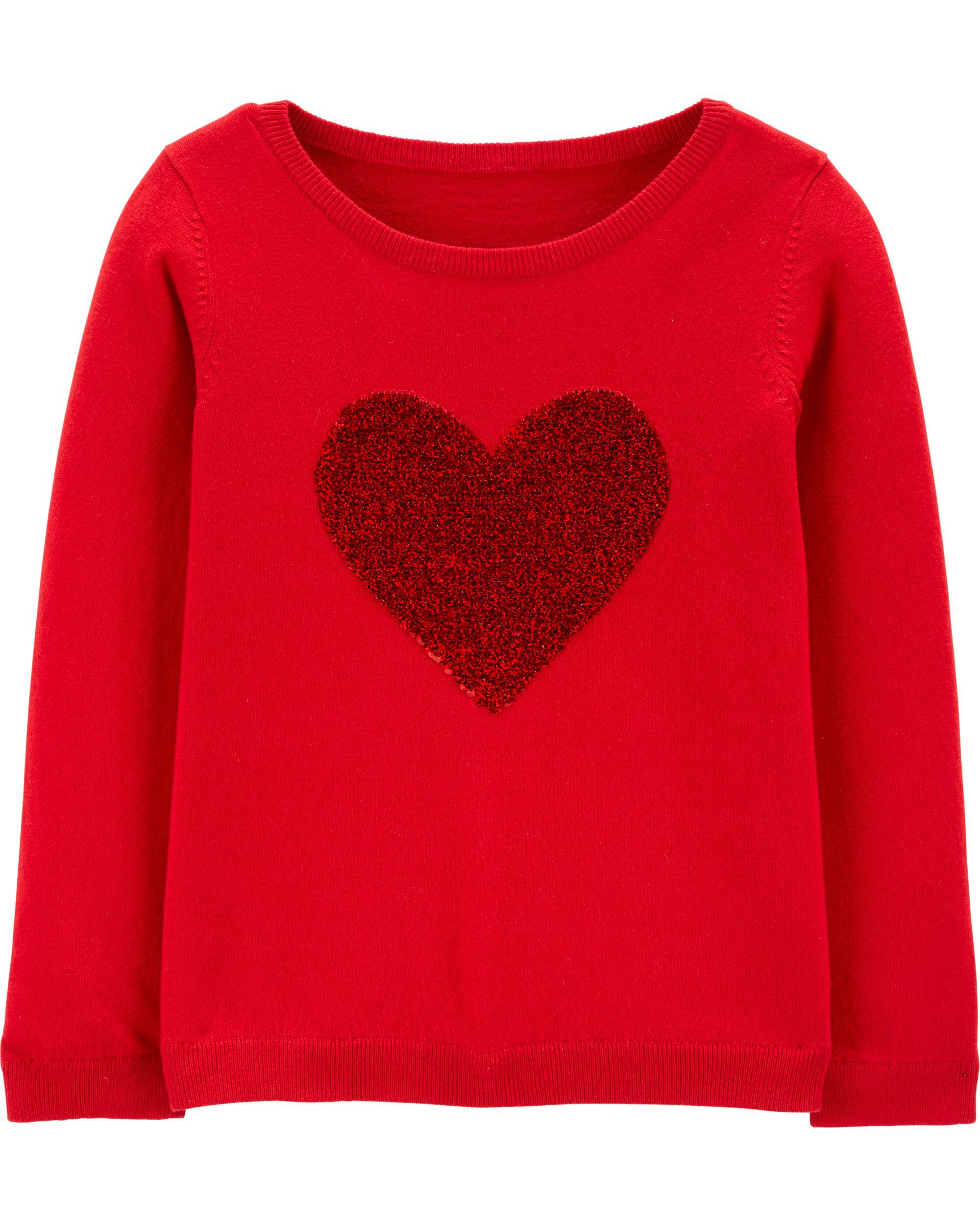 sequin heart jumper