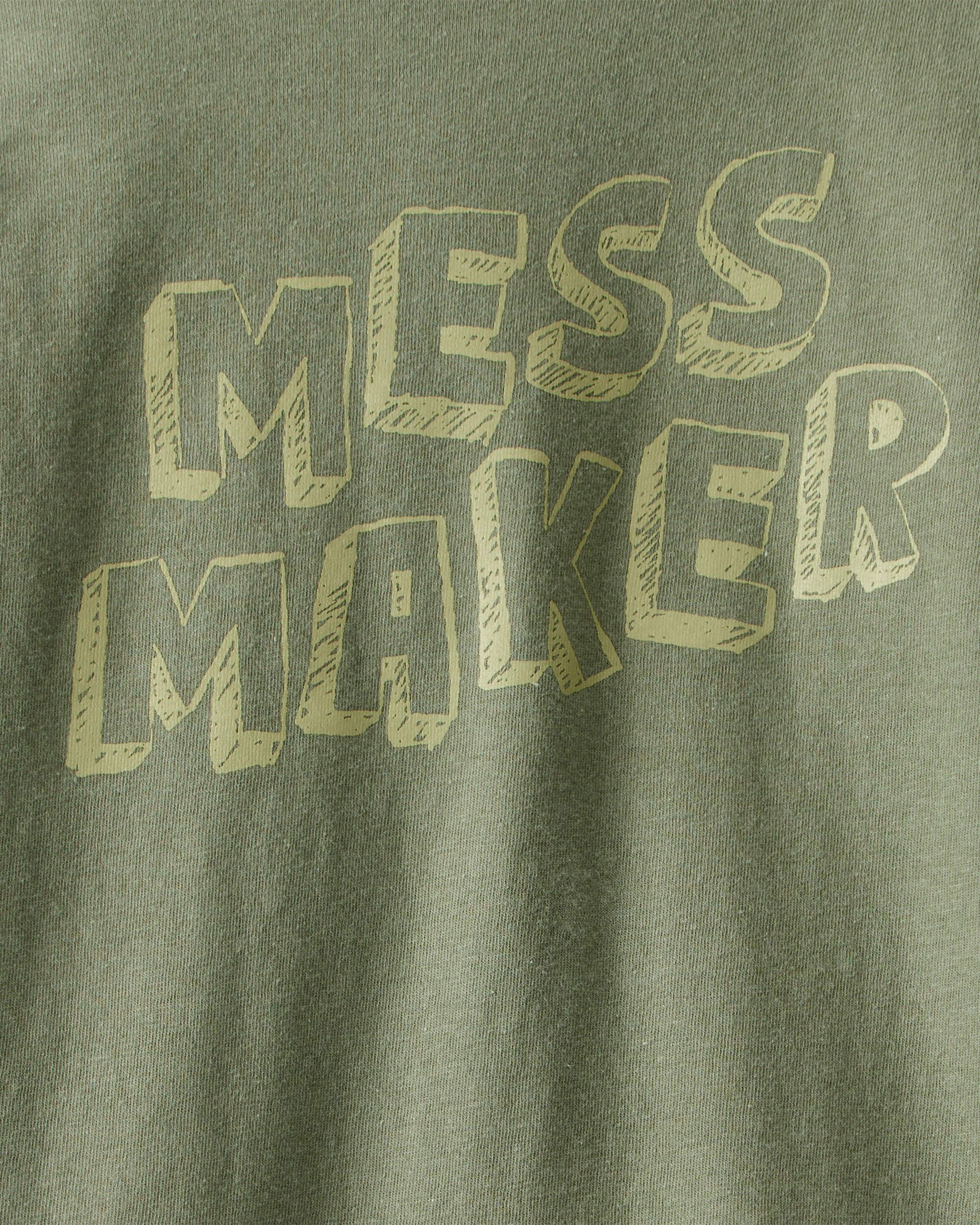 Toddler Boy Mess Maker Long-Sleeve Graphic Tee - Green