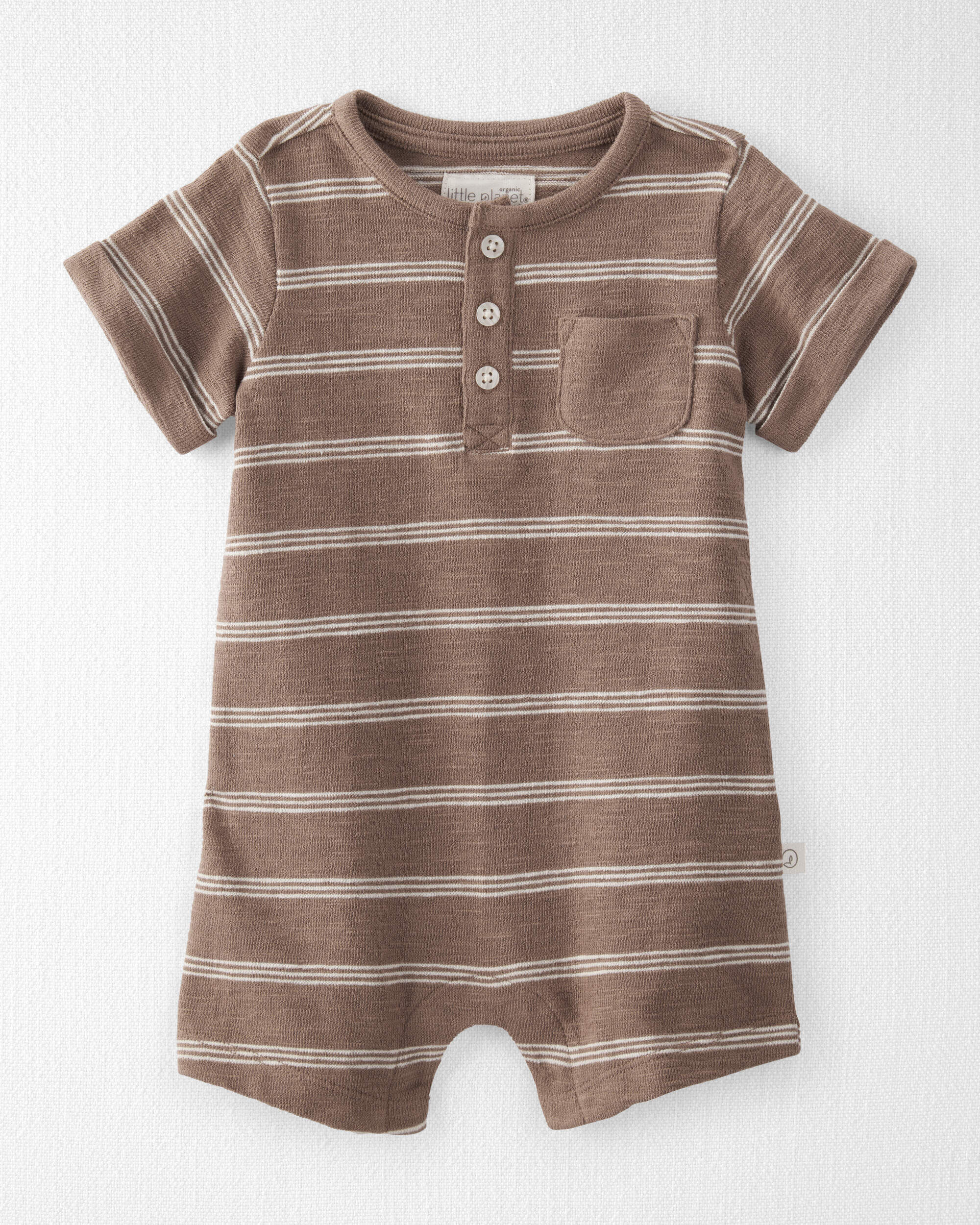 Baby Textured Woven Organic Cotton Romper - Carter's | Carter's