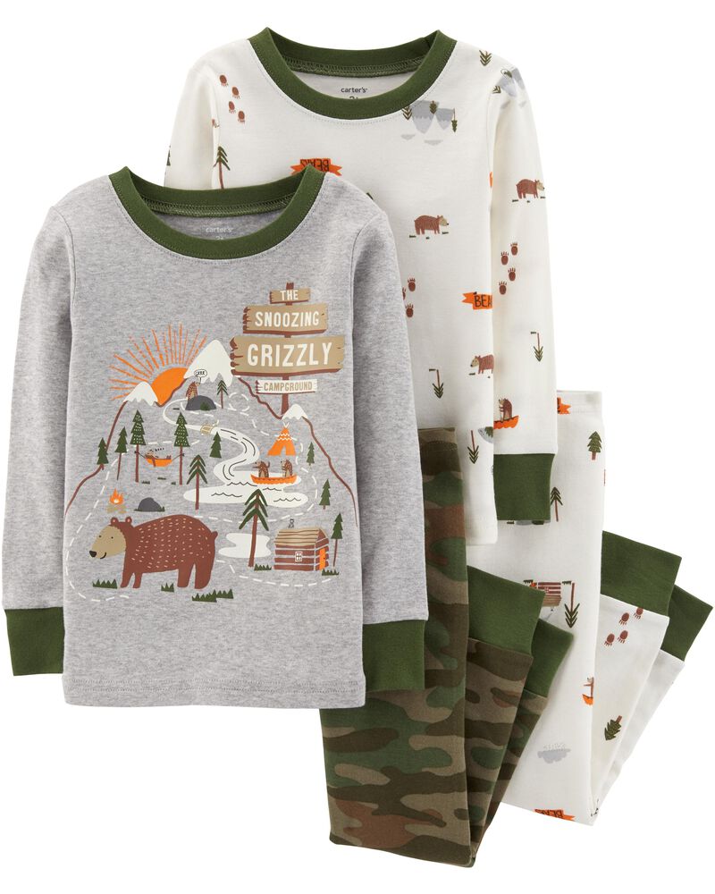 4 Piece Camping Snug Fit Cotton Pjs Carters Com
