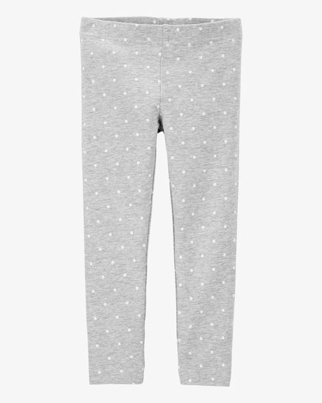toddler girl cotton polka dot stretch leggings