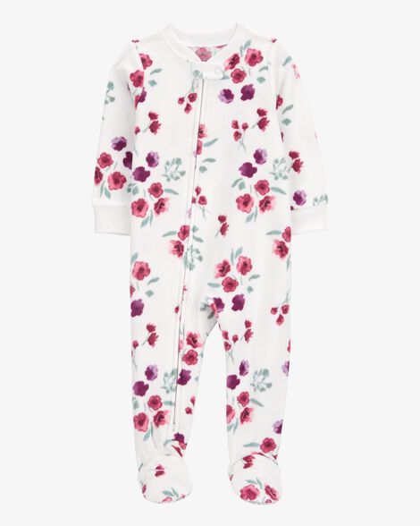  Product image 1 of Baby 1-Piece Floral Fleece Footie Pajamas