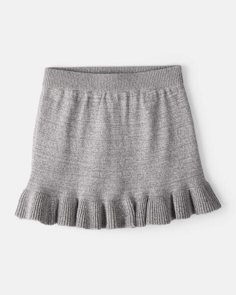 toddler girl 100% cotton skirt - grey