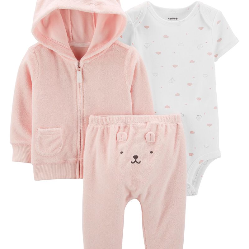 3 Piece Terry Little Jacket Set Carters Com