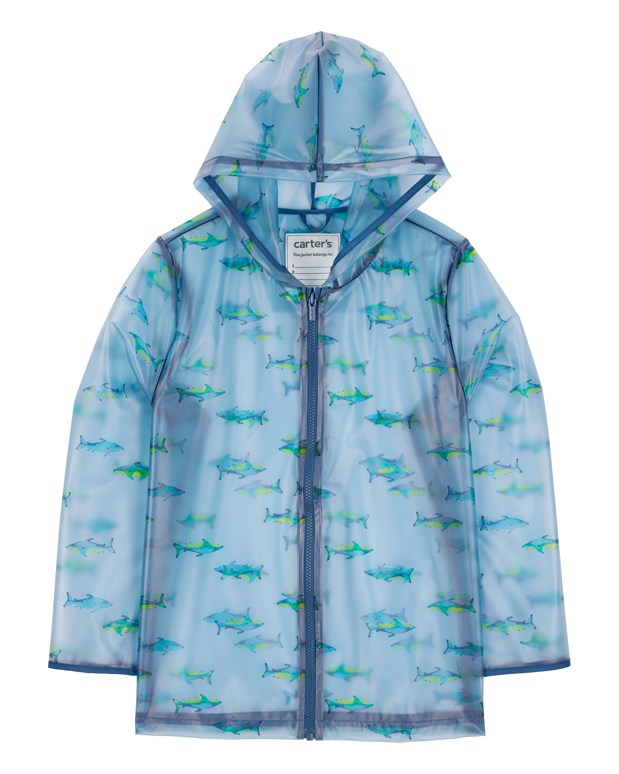 Shark Translucent Rain Jacket - Blue