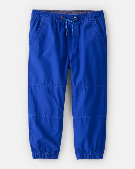 toddler boy lined joggers - blue