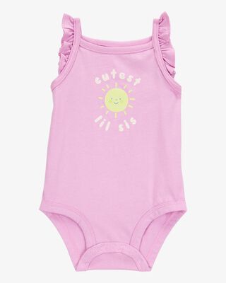 Product image 1 of Baby Lil Sis Flutter-Sleeve Bodysuit