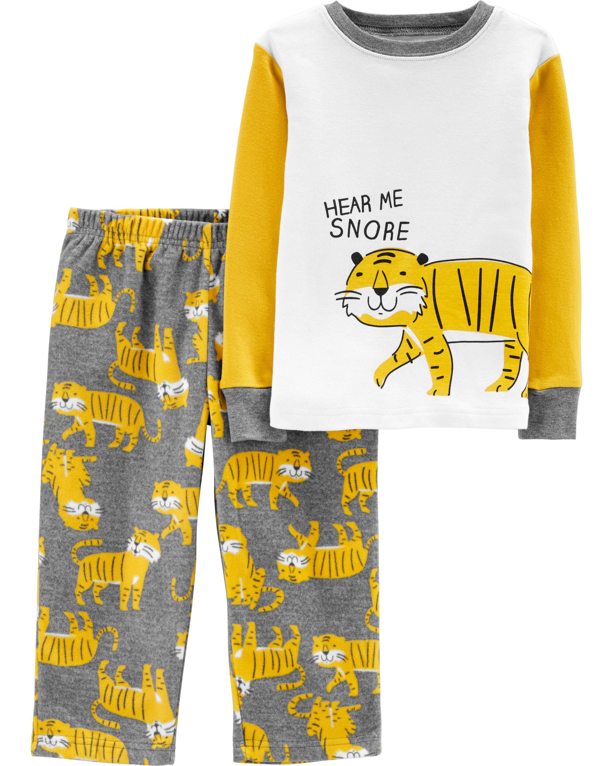 Clothing Only Boys Plush Fleece Onesie Pajamas With Character Hood