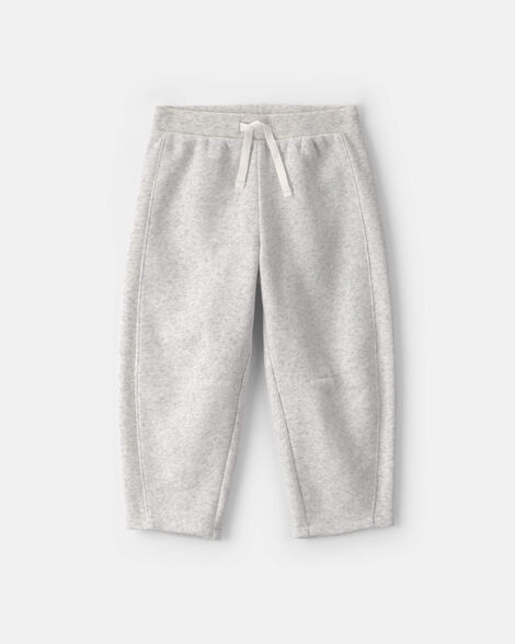 toddler girl fleece joggers - grey
