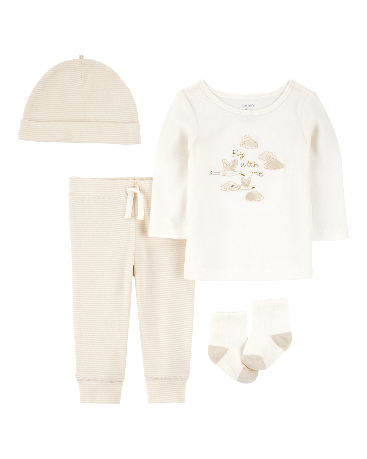Carter's Baby 4-Piece Airplane Print Outfit Set - Blue