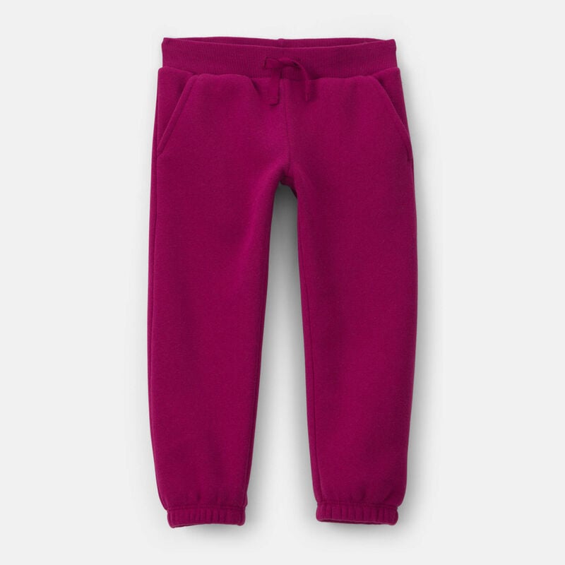 Toddler Girl Fleece Joggers - Fuchsia