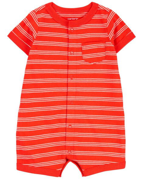 Product image 1 of Baby Striped Snap-Up Romper