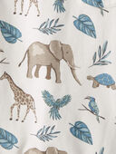 Blue Stripes, Safari Print - Baby 2-Pack Organic Cotton Rompers, Selected