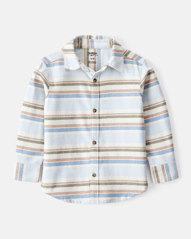Product image 1 of Toddler Boy Striped Cotton Long-Sleeve Button-Down Shirt