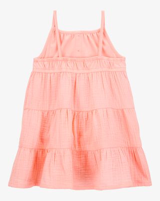 Product image 2 of Toddler Textured Gauze Button-Front Dress - Pink