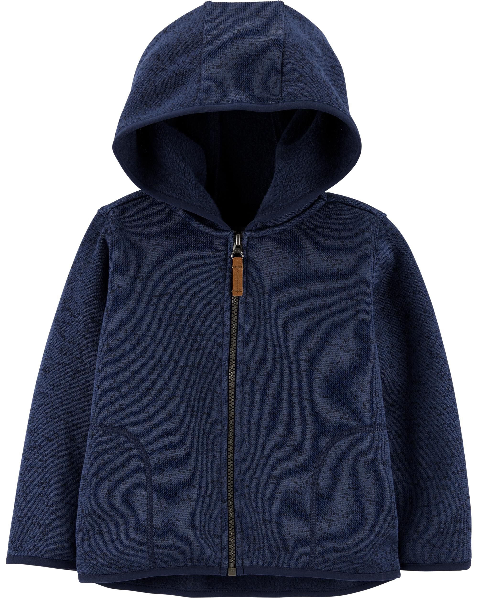 Old Navy Zip-Front Hoodie Toddler Boy Gray Red Blue Size 2T 3T 4T 5T NWT