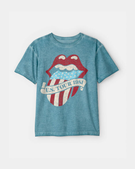 Boys Rolling Stones Graphic Tee - Turquoise