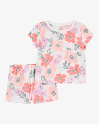Product image 1 of Toddler Girl Floral Loose-Fit 2-Piece Pajamas