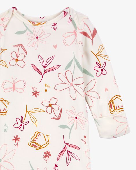 Product image 2 of Baby Girl 2-Pack Floral PurelySoft Sleeper Gowns