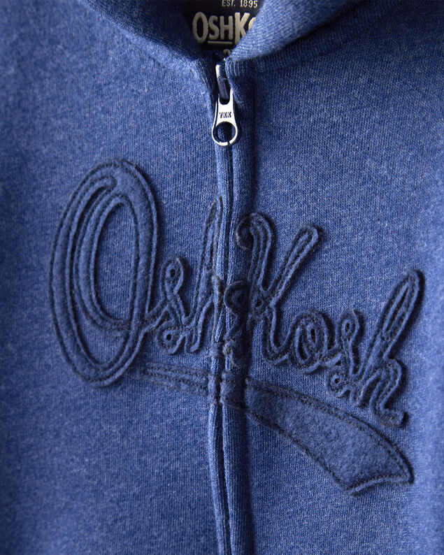 Product image 2 of Toddler Boy OshKosh Fleece Logo Zip Jacket - Navy