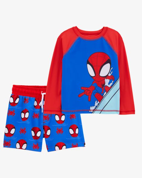  Product image 1 of Toddler 2-Piece Spider-Man Rashguard & Swim Trunk Set