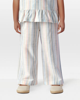 Product image 2 of Toddler Striped Linen Look-Alike Tie-Waist Pants