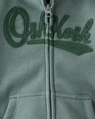 Product image 2 of Toddler OshKosh Fleece  Logo Zip Jacket - Green