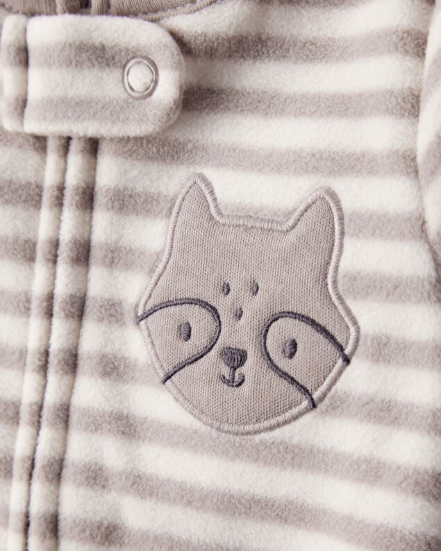 Product image 2 of Baby Boy Fox Striped Loose Fit Long-Sleeve Sleep & Play Pajamas - Brown