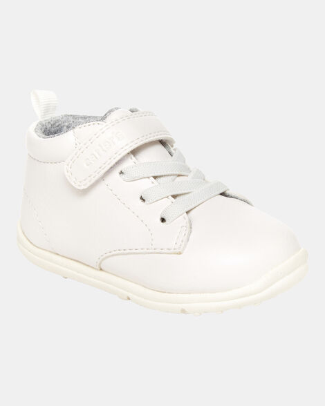 baby boy every step® first walker high-top sneakers - white