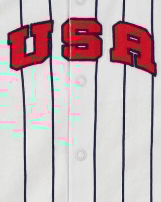 Product image 2 of Baby USA Varsity Stripe Romper