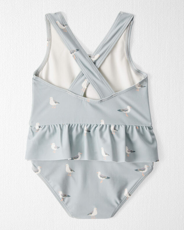 Product image 2 of Baby Girl Recycled Seagull-Print Ruffle Swimsuit