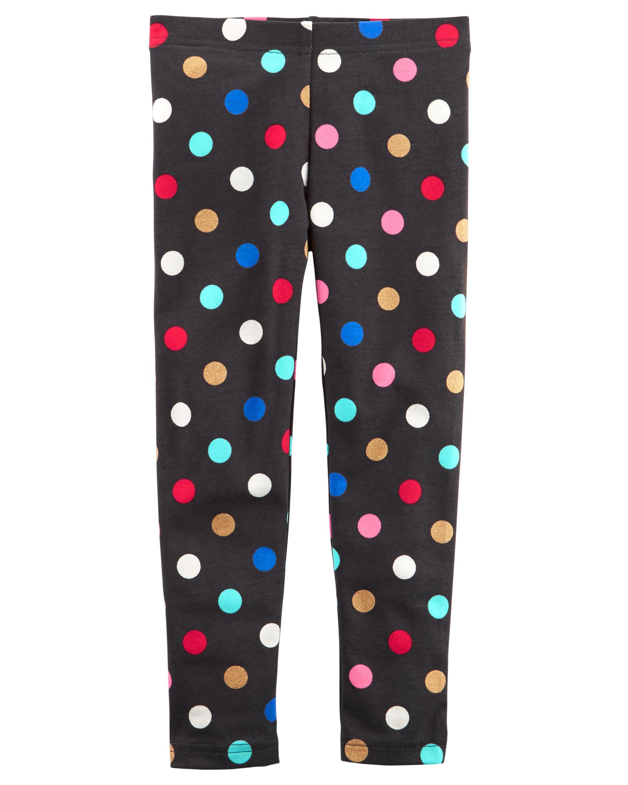 baby polka dot tights