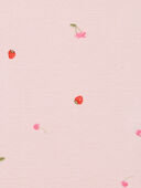 Chambray/Pink - Baby 3-Piece Cherry Chambray Little Short Set, Selected
