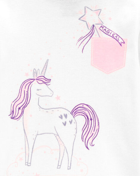 Product image 2 of Baby 4-Piece Unicorn 100% Snug Fit Cotton Pajamas
