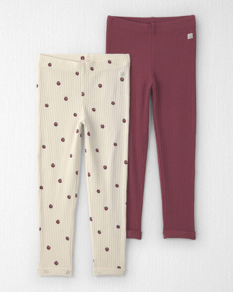 Toddler Girl 2-Pack Organic Cotton Leggings