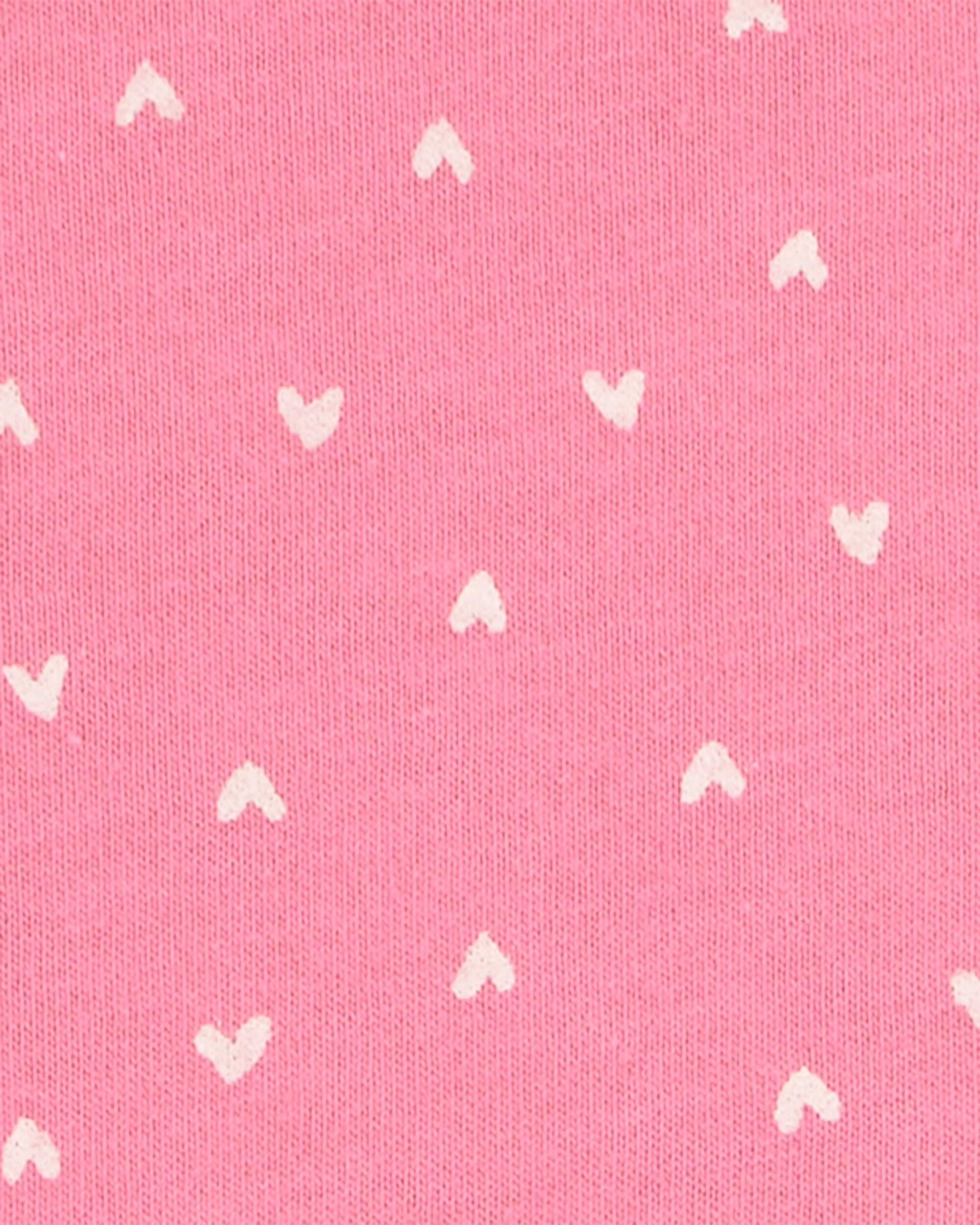 Hearts Peplum Short-Sleeve Tee - Pink