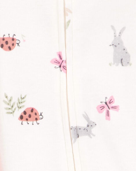  Product image 3 of Baby 2-Pack Print 2-Way Zip Cotton Sleep & Play Pajamas - Pink