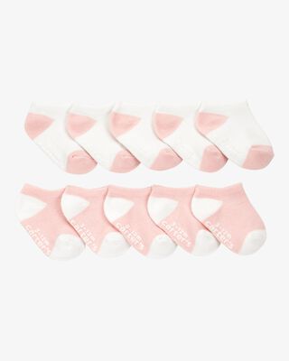 Product image 1 of Baby 10-Pack No Show Socks - Pink/White