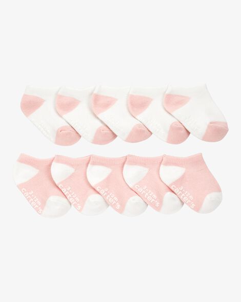 Product image 1 of Baby 10-Pack No Show Socks - Pink/White