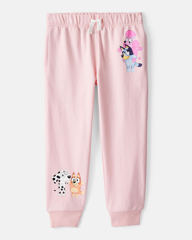 Product image 1 of Toddler Girl Bluey French Terry Drawstring Joggers - Pink