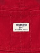 Toddler Twill Eyelet Shortalls - Red