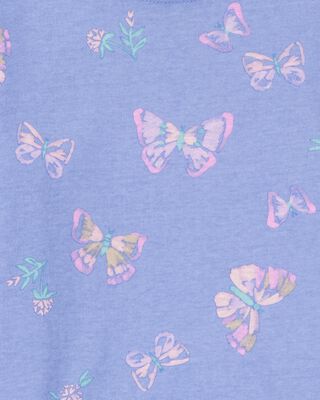 Product image 2 of Toddler 2-Piece Butterfly 100% Snug Fit Cotton Pajamas - Purple