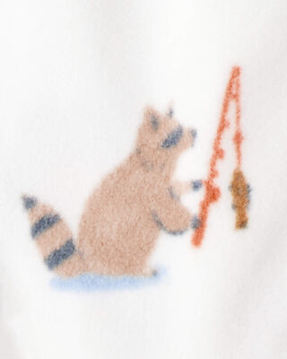 Product image 2 of Toddler 1-Piece Woodland Creatures Fleece Footie Pajamas - Ivory