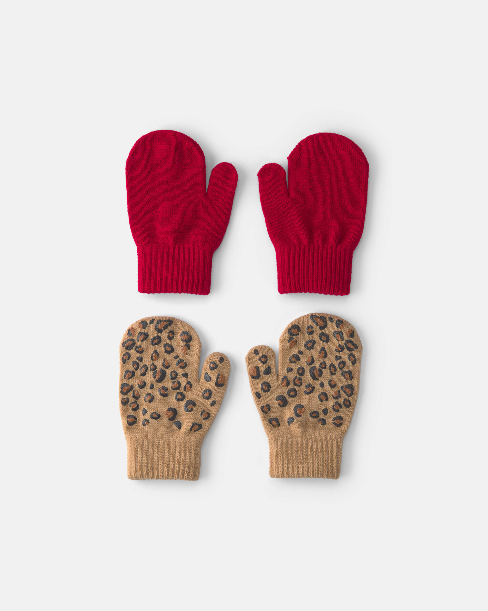 Carters toddler girl 2-pack leopard mittens 2T-4T RedBrown 10$