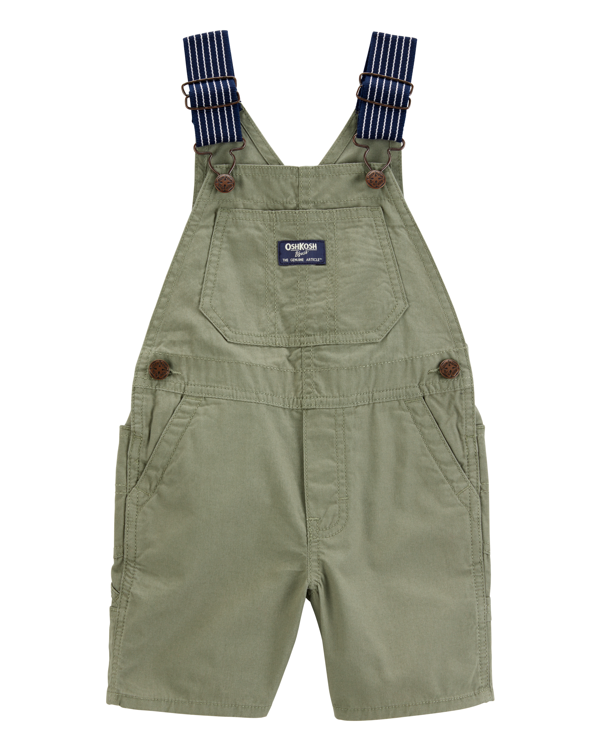 Toddler Canvas Shortalls - Green