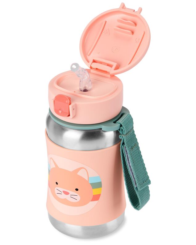 Product image 2 of ZOO Stainless Steel Kid Straw Bottle - Cat