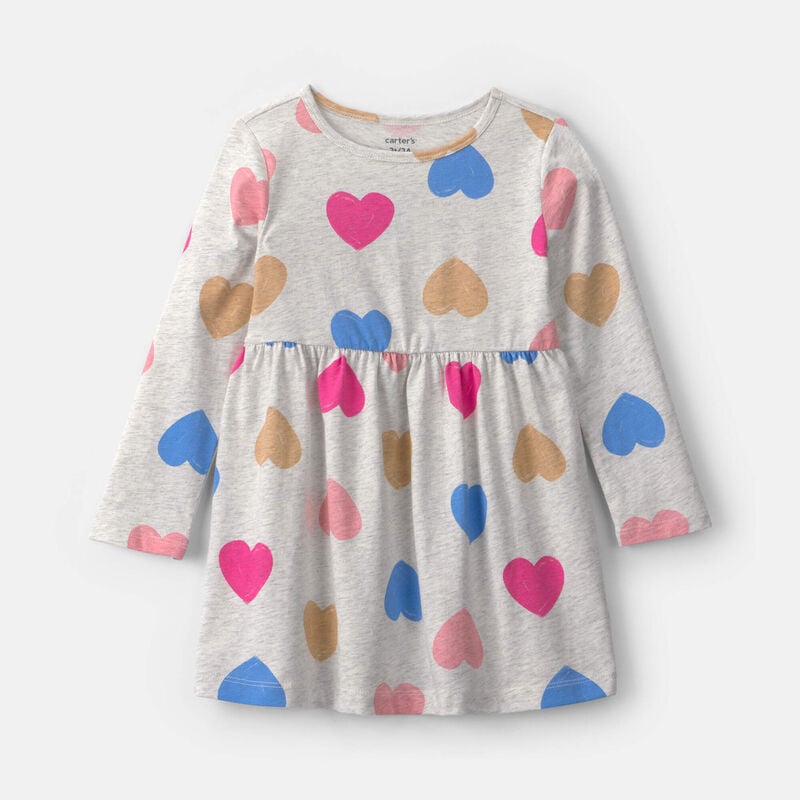 Toddler Girl Heart Long-Sleeve Dress