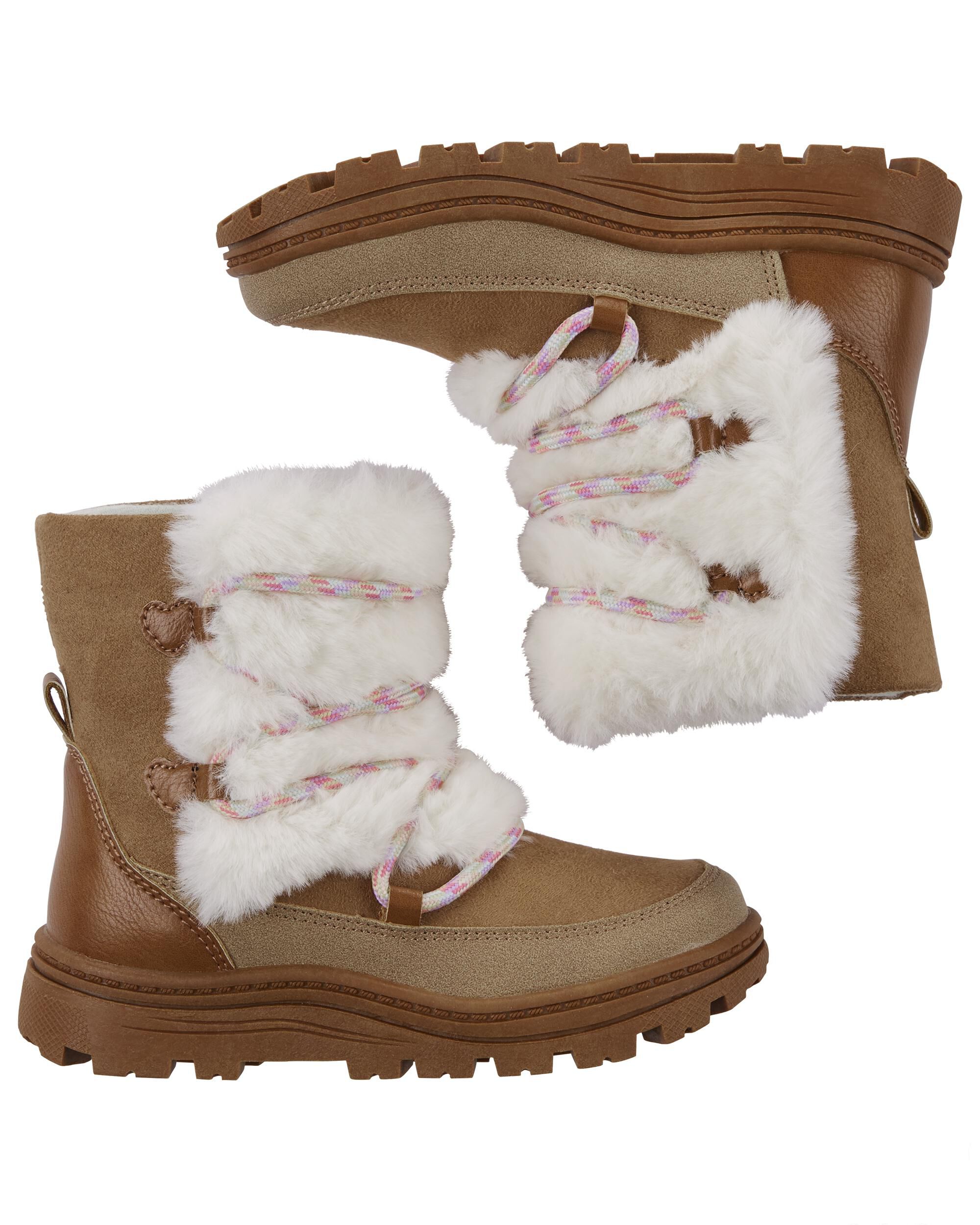 carters faux fur boots